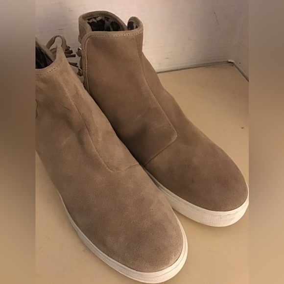 Zara Women beige suede platform sneaker booties US 10 - Picture 8 of 12